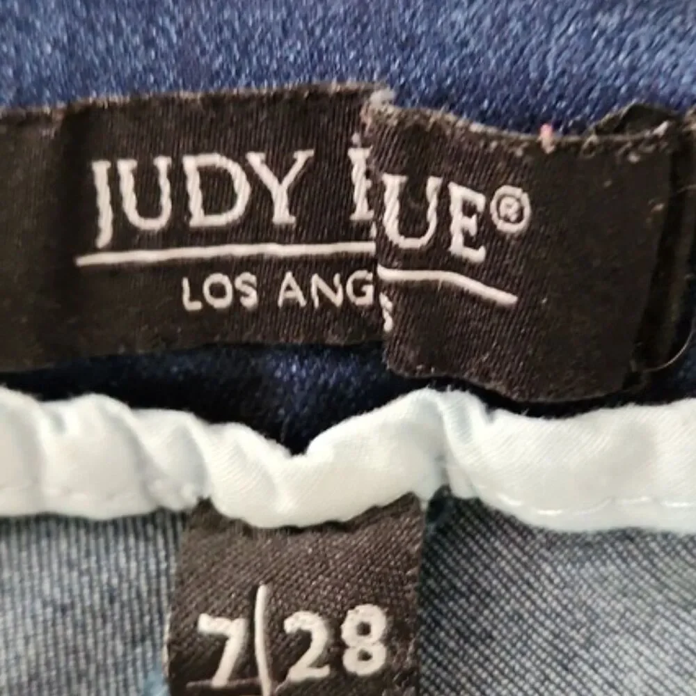Judy Blue Super Flare Fit Pull On Jeans, Dark Wash Blue, Size 7/28, JB8486 - Picture 6 of 11